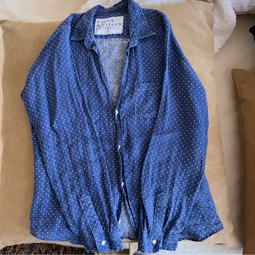 Frank & Eileen linen shirt. Size Large